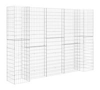 vidaXL Jardinière à Gabion en H Fil d'acier 260x40x180 cm