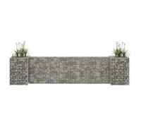 vidaXL Jardinière à gabion en H Fil d'acier 260 x 40 x 60 cm