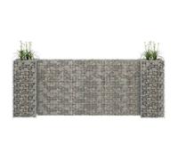 vidaXL Jardinière à gabion en H 260x40x100 cm fil d'acier