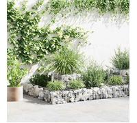 vidaXL Jardinière à gabion 120x120x20 cm en fil galvanisé pour jardin, patio, terrasse