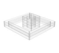 vidaXL Jardinière à Gabion Fil Galvanisé Panier Clôture Jardin Patio Terrasse