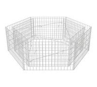 vidaXL Lit surélevé à gabion Hexagonale 160 x 140 x 50 cm
