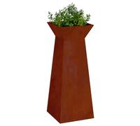 vidaXL Jardinière à Pilier Argent 40 x 40 x 100 cm, Jardins et terrasses, Pot Moderne en métal, déco extérieure, Support pour Plantes, Accessoires de Jardin