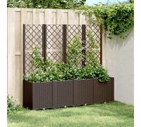 VidaXL Jardinière à Treillis 160 cm - Marron