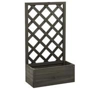 vidaXL Jardinière à treillis 50x25x90 cm Gris