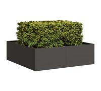 vidaXL Jardinière acier - 100x100x30 cm - Noir