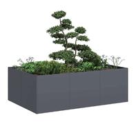 vidaXL Jardinière acier - 120x80x40 cm - Anthracite