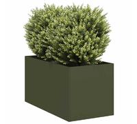 vidaXL Jardinière acier - 40x80x40 cm - Vert olive