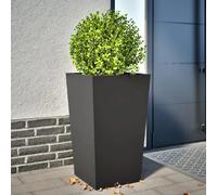 vidaXL Jardinière acier 45x45x75 cm - Noir