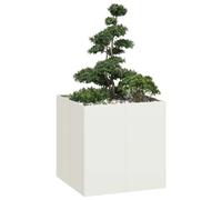 vidaXL Jardinière acier - 80x80x80 cm - Blanc