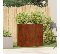 vidaXL Bac à plantes rouillé 80x40x80 cm Acier résistant aux intempéries