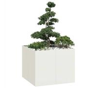 vidaXL Jardinière acier laminé à froid - Blanc
