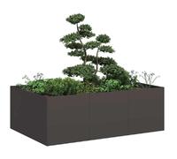 vidaXL Jardinière acier noir 120x80x40 cm