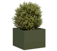 vidaXL Jardinière acier vert olive 40x40x30 cm