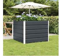 vidaXL Bac à plantes anthracite 100 x 100 x 75 cm en acier
