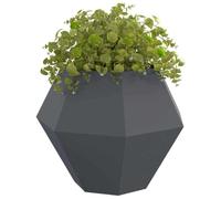 vidaXL Bac à plantes en acier anthracite 100 x 100 x 80 cm