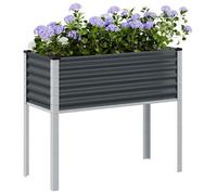 vidaXL Jardinière anthracite 100x45x90 cm acier, jardinière d'extérieur, bac à fleurs, bac à tomates 4008972