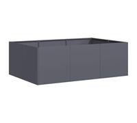 vidaXL Bac à plantes en acier Anthracite 120×80×40 cm