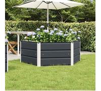 vidaXL Jardinière Anthracite 129 x 129 x 45 cm Acier