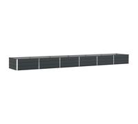 Vidaxl Jardinière Anthracite 195 X 100 X 45 Cm Acier Galvanisé