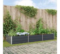 Vidaxl Jardinière Anthracite 195 X 100 X 45 Cm Acier Galvanisé