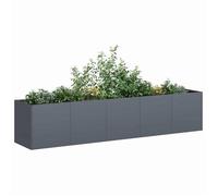 vidaXL Jardinière anthracite 200x40x40 cm acier laminé à froid, pot de fleurs, support de plantes, lit surélevé, support de 860684