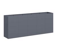 vidaXL Bac à plantes Anthracite 200x40x80 cm Acier laminé à froid