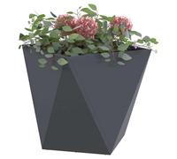 vidaXL Jardinière Anthracite 40 x 40 x 40 cm Acier, Jardin et Terrasse, Bac à Plantes Résistant en Acier Rectangulaire, Idéal pour Décor et Présentation