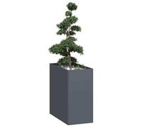 vidaXL Bac à plantes anthracite 40x80x80 cm Acier