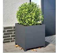 vidaXL Bac à plantes en acier 50x50x50 cm anthracite