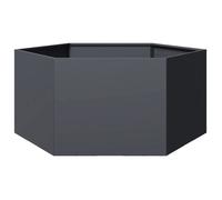 vidaXL Jardinière hexagonale Anthracite 104x90x45 cm Acier