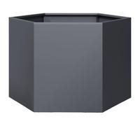 vidaXL Jardinière anthracite hexagone 69x60x45 cm acier 851124