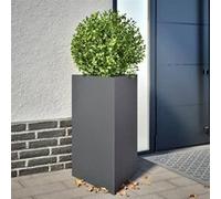 vidaXL Bac à plantes Anthracite Triangulaire 50x43x75 cm Acier