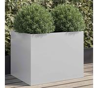 vidaXL Jardinière, Lit Surélevé, Bac à Fleurs, Pot de Plantes, Boîte à Fleurs Jardin Patio Terrasse, Argenté 62x47x46 cm 841606 Gris G