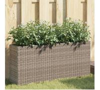 vidaXL Lit surélevé avec 2 compartiments Gris 90x20x40 cm Poly rotin