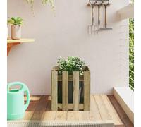vidaXL Jardinière avec clôture - Pin imprégné