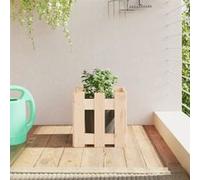 vidaXL Jardinière design de clôture en pin massif 30x30x30 cm