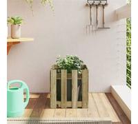 vidaXL Jardinière avec clôture - Pin imprégné