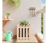 Vidaxl Jardinière Avec Design De Clôture 50x50x50 Cm Pin Massif