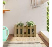vidaXL Jardinière avec design de clôture 60x30x30 cm pin imprégné 832471