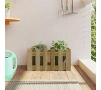 vidaXL Jardinière avec design de clôture 60x30x30 cm pin imprégné 832471