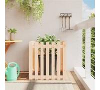 vidaXL Jardinière avec clôture 70x70x70 cm - pin massif