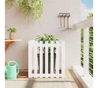 vidaXL Jardinière avec clôture - Bois de pin