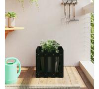 vidaXL Jardinière avec Design de Clôture - Noir