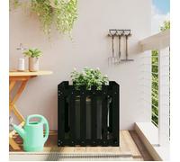 vidaXL Jardinière avec design de clôture noir 60x60x60 cm pin massif 832459