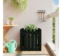 vidaXL Jardinière design de clôture – Pin massif 60×60×60 cm – Noir