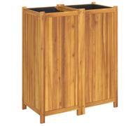 vidaXL Bac à plantes avec insert 84x42x100 cm bois massif d'acacia