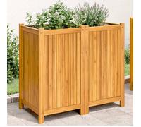 vidaXL Bac à plantes avec insert 84x42x75 cm bois massif acacia
