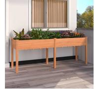 vidaXL Bac à plantes avec insert Marron 203x53x76 cm Sapin massif
