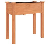 vidaXL Bac à plantes 364231 avec insert 71x37x76 cm Sapin massif Marron
